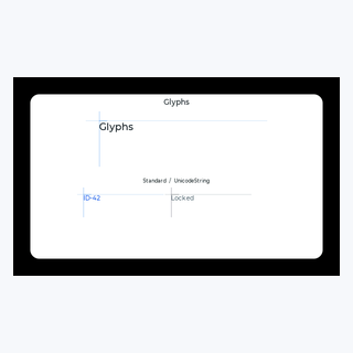 Glyphs render output
