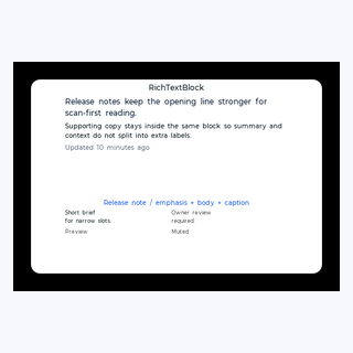 Rich Text Block render output