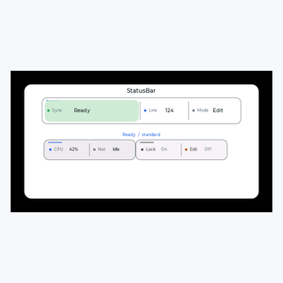 Status Bar render output