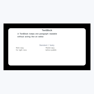 Text Block render output