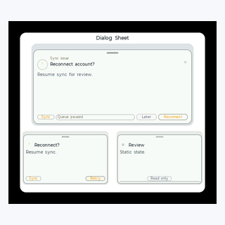 Dialog Sheet render output