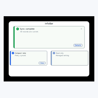 Info Bar render output