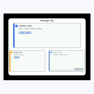 Message Bar render output