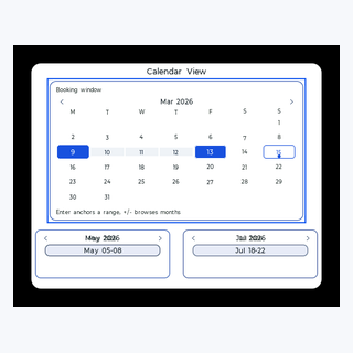Calendar View render output