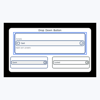 Drop Down Button render output