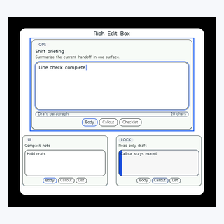 Rich Edit Box render output