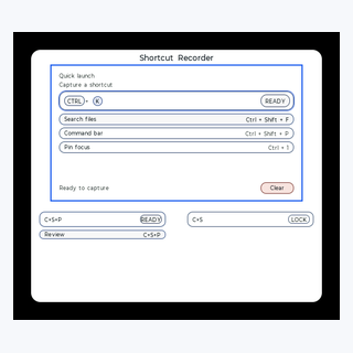 Shortcut Recorder render output