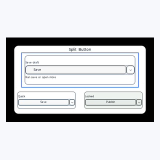 Split Button render output