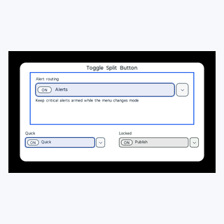Toggle Split Button render output